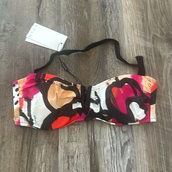 SHAN Women's Geometric Pattern V Wire Bralette Swimwear Bikini Size 12 NWT - Picture 6 of 7